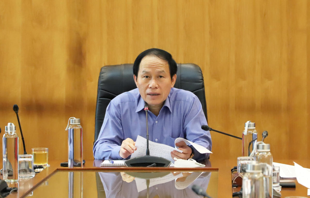 Phó Chủ tịch - Tổng Thư ký Lê Tiến Châu chủ trì cuộc họp.