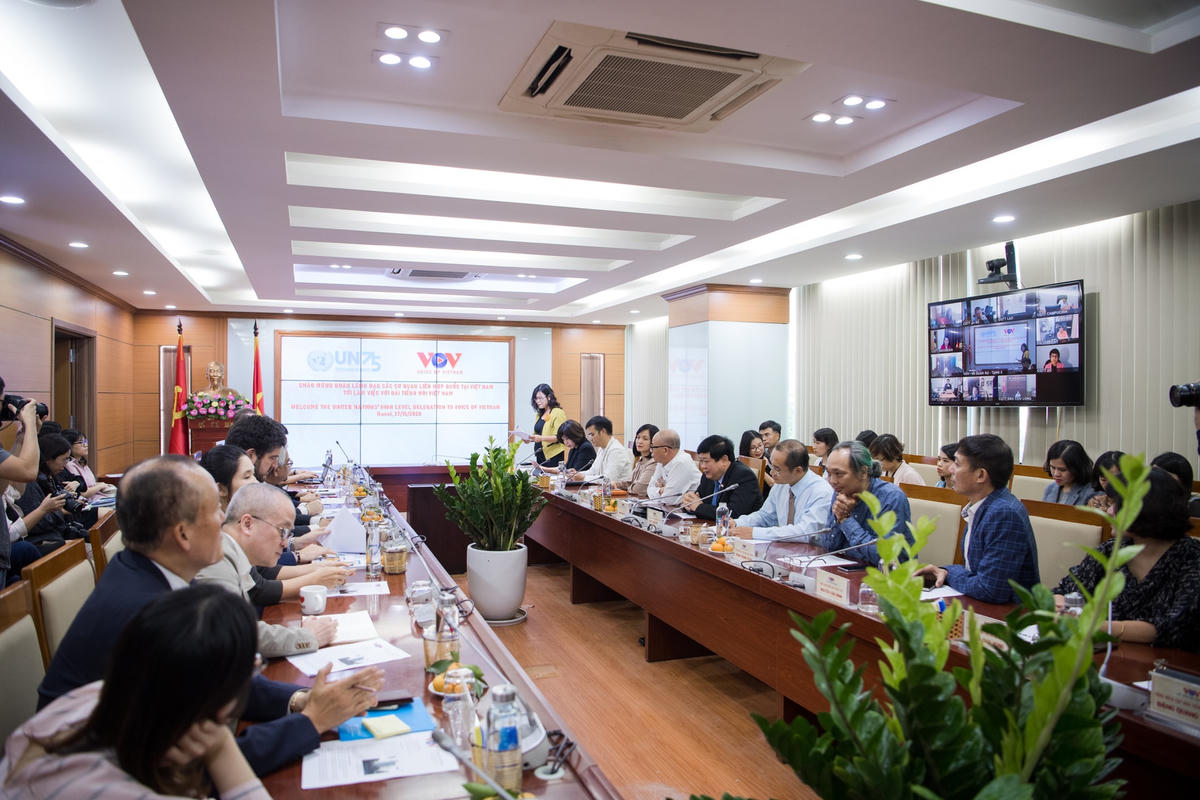 Lãnh đạo VOV làm việc với đại diện 15 cơ quan LHQ tại Việt Nam.