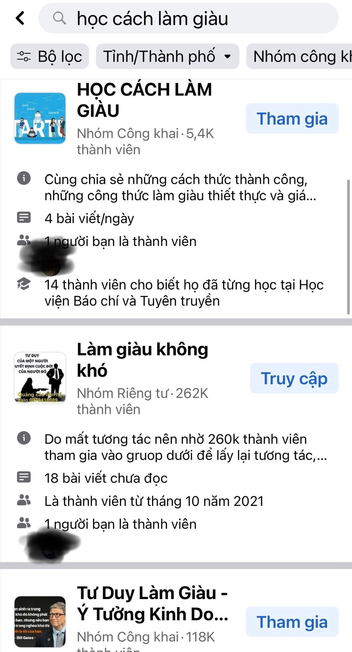 Các khóa học làm giàu, học kinh doanh online tràn lan trên mạng xã hội dẫn đến khó kiểm soát.