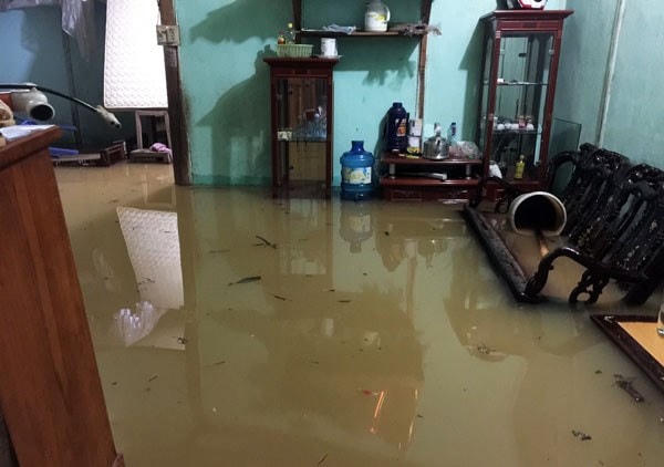 Nhà dân bị ngập nước. (Nguồn: Báo Lào Cai).