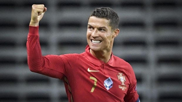 Ronaldo lập cú đúp cho Bồ Đào Nha. (Nguồn: Getty Images).