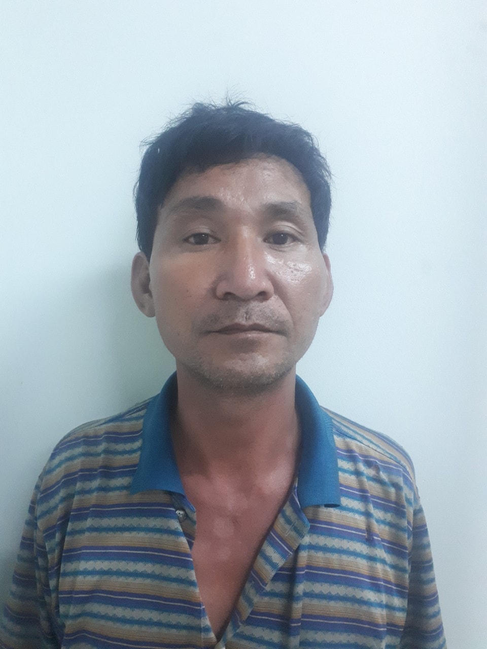Đối tượng Phan Minh tại cơ quan Công an.