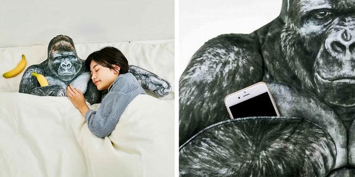 Một chiếc gối tựa tay khỉ đột thoải mái.