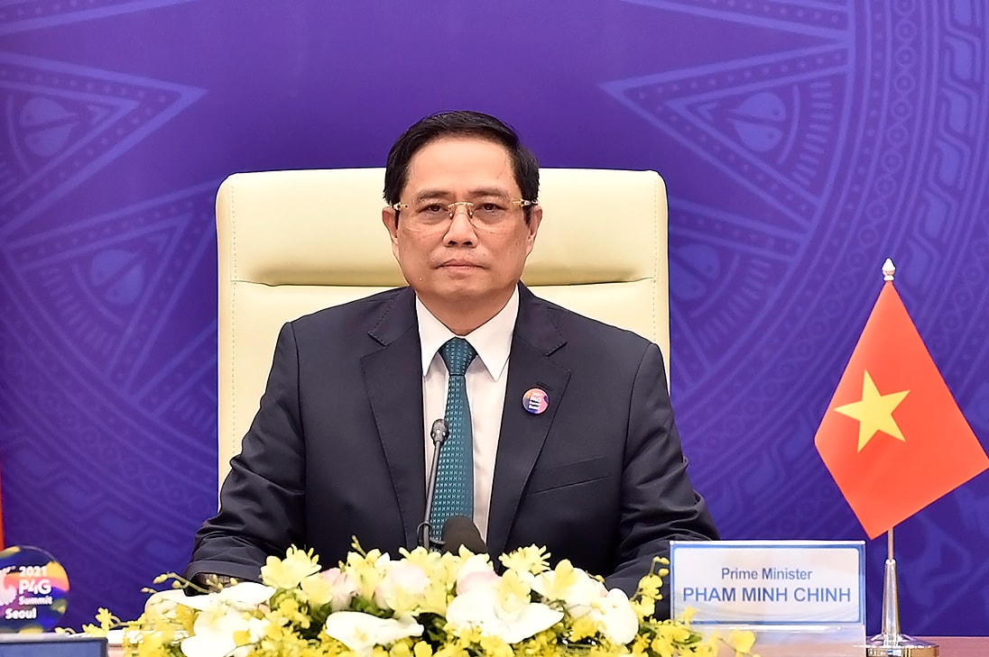 Thủ tướng Chính phủ Phạm Minh Chính dự và phát biểu tại Hội nghị Thượng đỉnh đối tác vì tăng trưởng xanh và mục tiêu toàn cầu 2030 (P4G).  