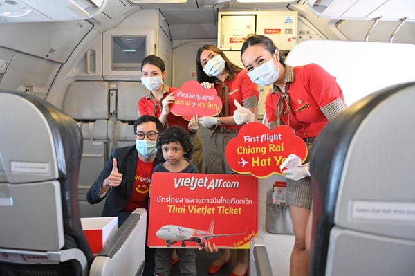 Vietjet khai thác 14 đường bay nội địa Thái Lan.