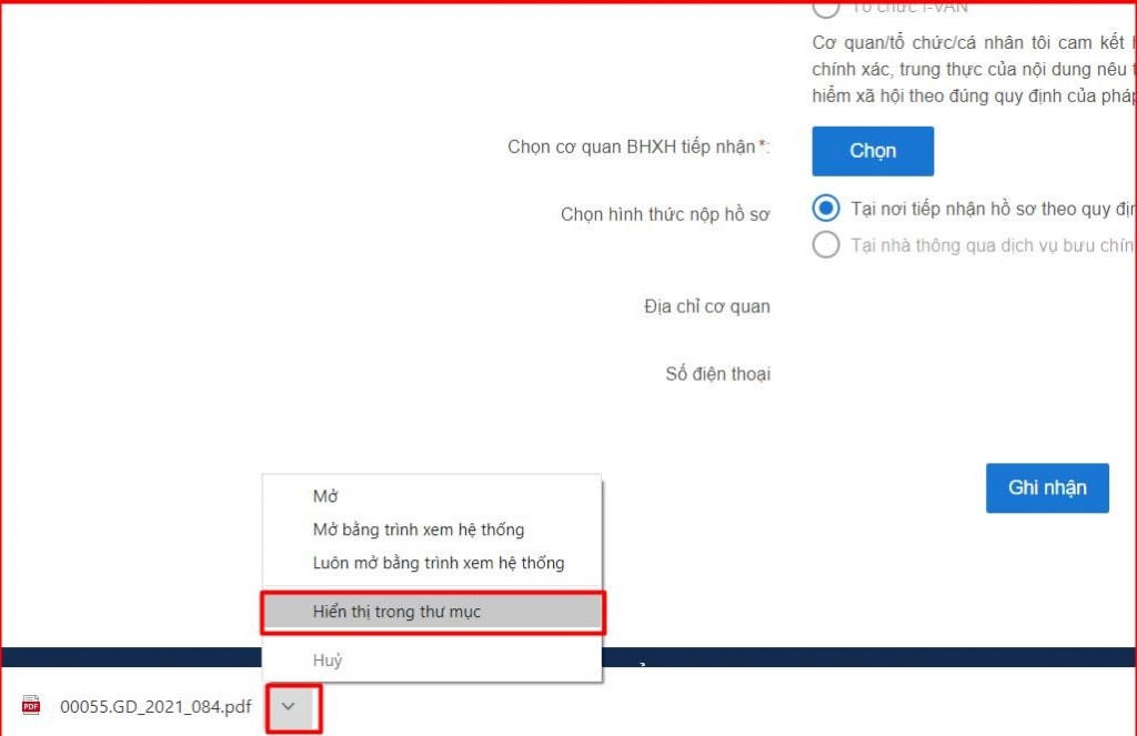 Hình 2.5. Màn hình mở file mẫu đăng ký 01.