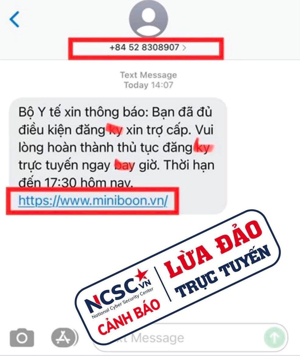 Nội dung tin nhắn lừa đảo
