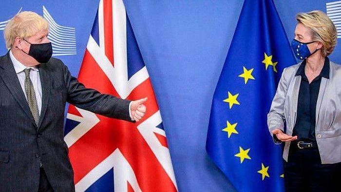 Thủ tướng Anh Boris Johnson và Chủ tịch Ủy ban châu Âu Ursula von der Leyen.
