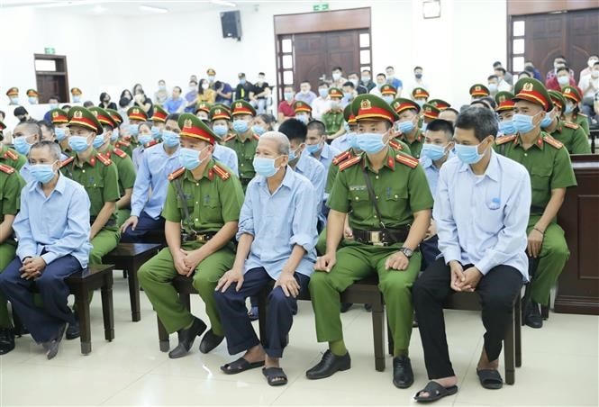 Trong phiên xét xử ngày 8/9, hầu hết các bị cáo đều thừa nhận hành vi phạm tội. Ảnh: TTXVN.