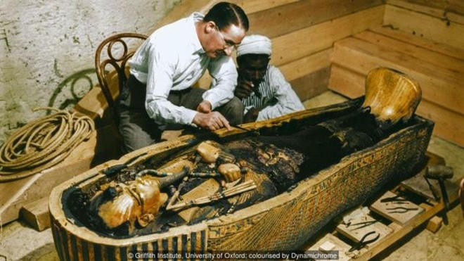 Lăng mộ của Tutankhamun được phát hiện vào năm 1922.  
