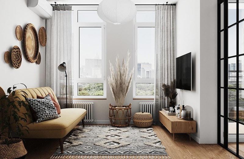 Căn hộ lạ mắt với đồ nội thất mây tre đan