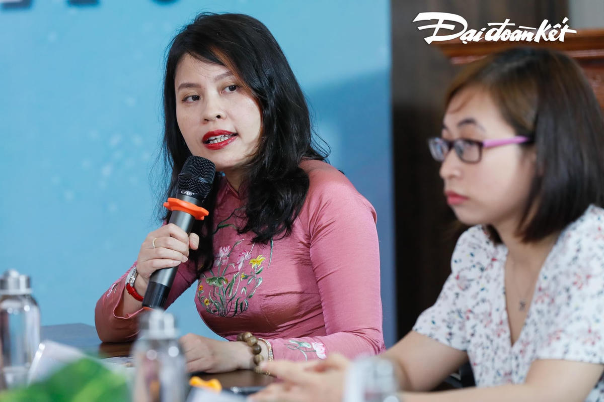 Nhà báo Cẩm Thúy. Ảnh: Quang Vinh. 