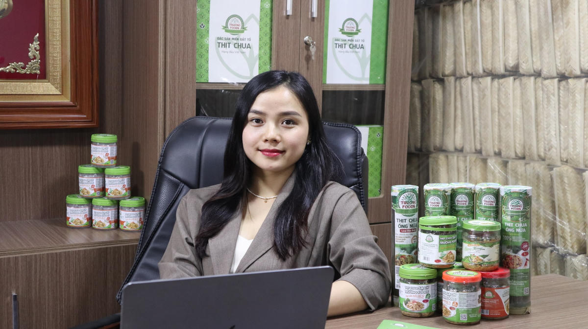 Chị Nguyễn Thị Hiền - giám đốc Công ty Cổ phần sản xuất thực phẩm Trường Foods. (Nguồn: Tổ chức CARE)