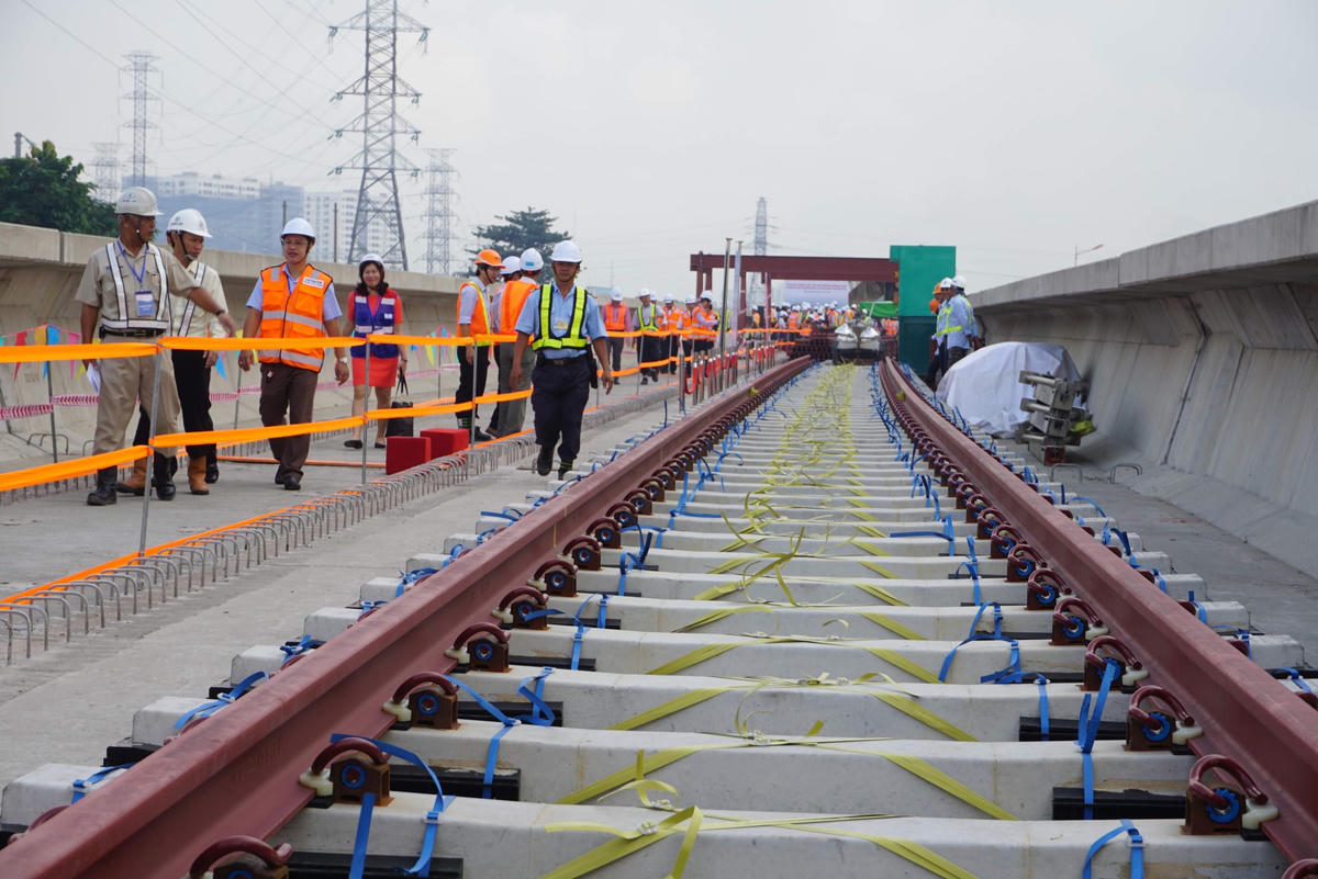 Công trình trọng điểm metro Bến Thành-Suối Tiên. Ảnh: Đoàn Xá.