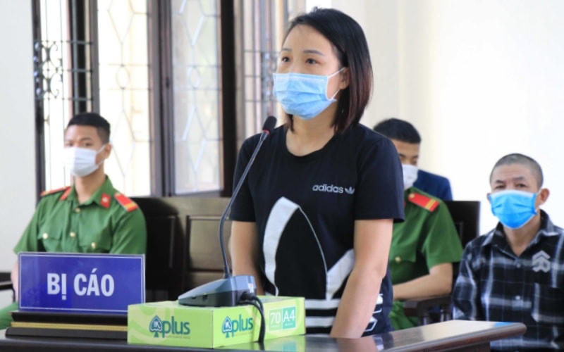 Bị cáo Nguyễn Thị Phương tại TAND TP Bắc Ninh.