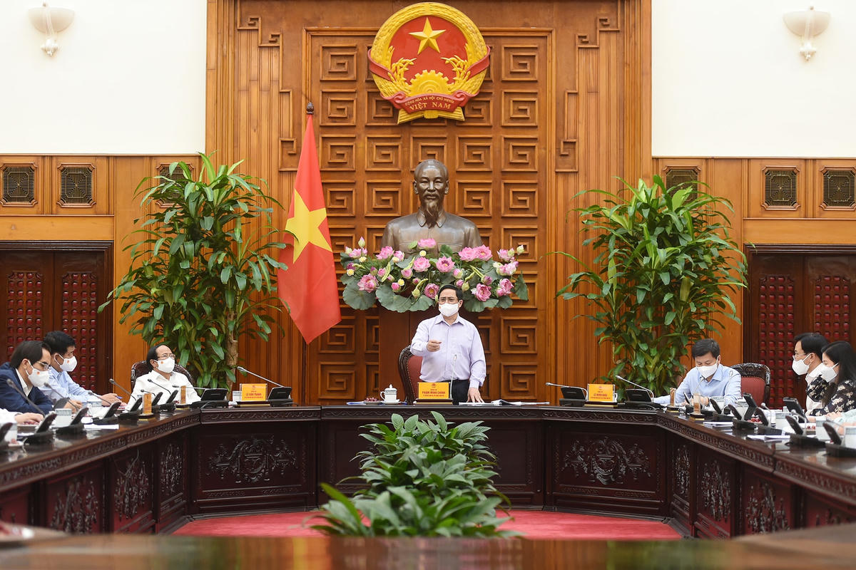 Thủ tướng Phạm Minh Chính nhấn mạnh tinh thần giải quyết khó khăn cho địa phương, người dân và doanh nghiệp là: Không nói không, không nói khó và không nói có mà không làm. Ảnh: VGP.