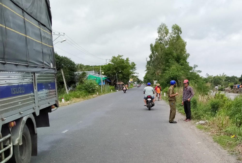 Hiện trường nơi Tân giả mình bị cướp.