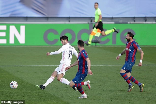 Asensio mở tỷ số cho Real Madrid ở phút thứ 13.