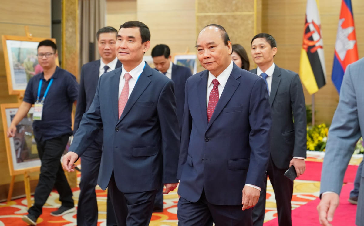 Thủ tướng Chính phủ Nguyễn Xuân Phúc tới dự Hội nghị. Ảnh: VGP.