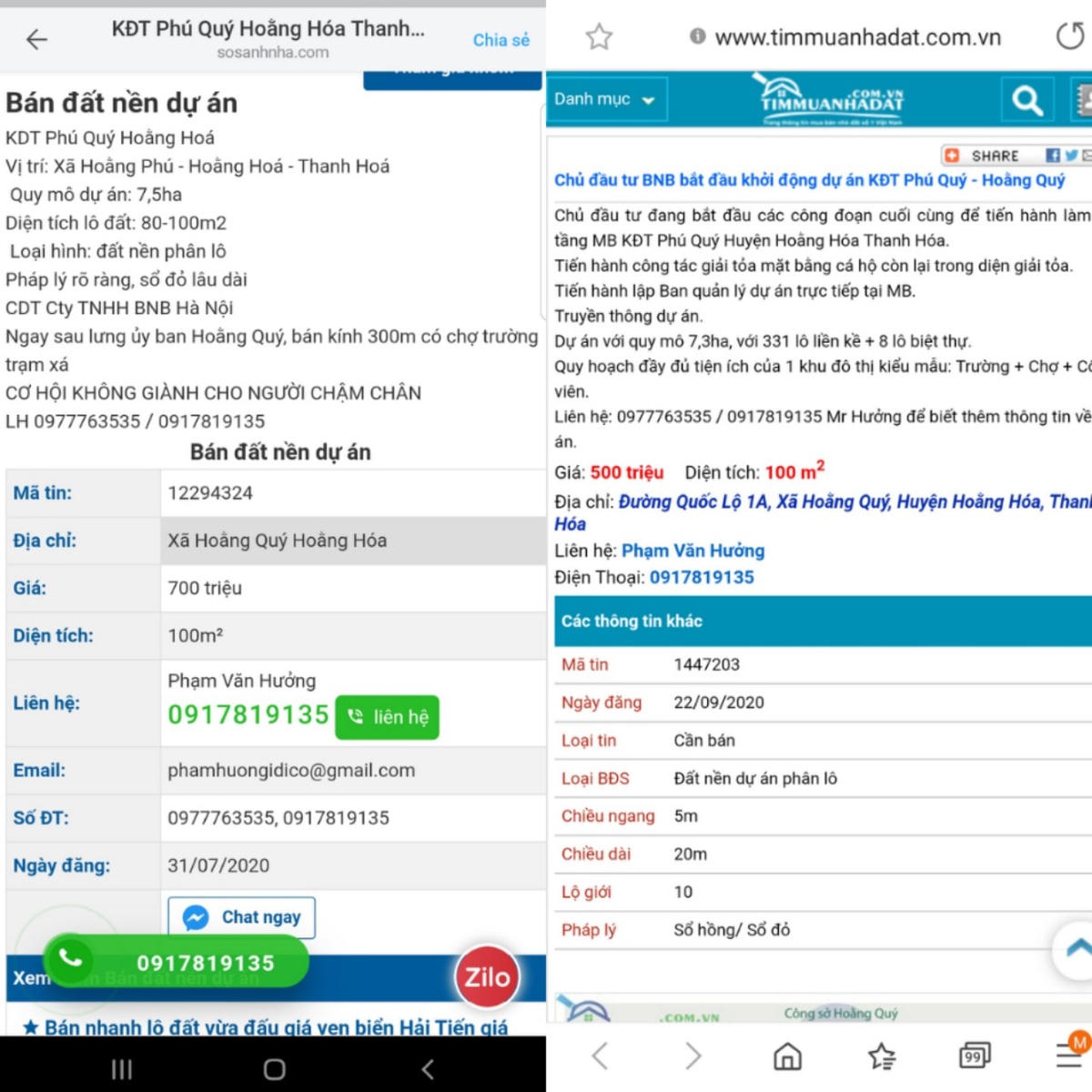Dự án được trào bán rầm rộ trên internet