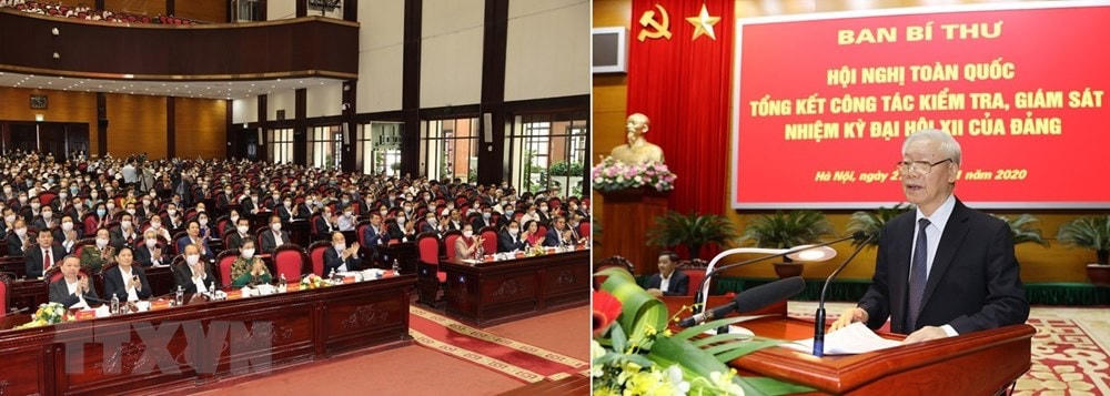 Tổng Bí thư, Chủ tịch nước Nguyễn Phú Trọng phát biểu chỉ đạo Hội nghị. (Ảnh: Trí Dũng/TTXVN).