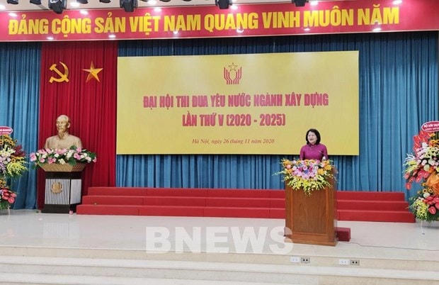 Phó Chủ tịch nước dự Đại hội Thi đua yêu nước ngành Xây dựng