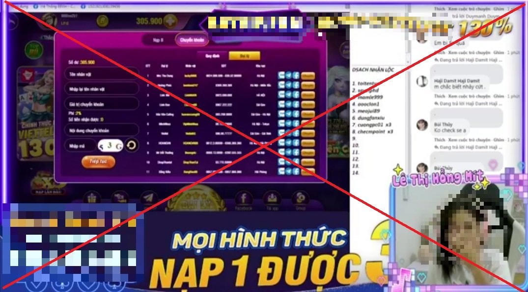 Các buổi livestream quảng cáo cho cờ bạc mạng xuất hiện nhan nhản trên mạng xã hội.