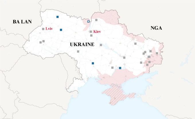 Vị trí thành phố Lviv ở miền tây Ukraine, gần biên giới Ba Lan (Ảnh: NY Times).