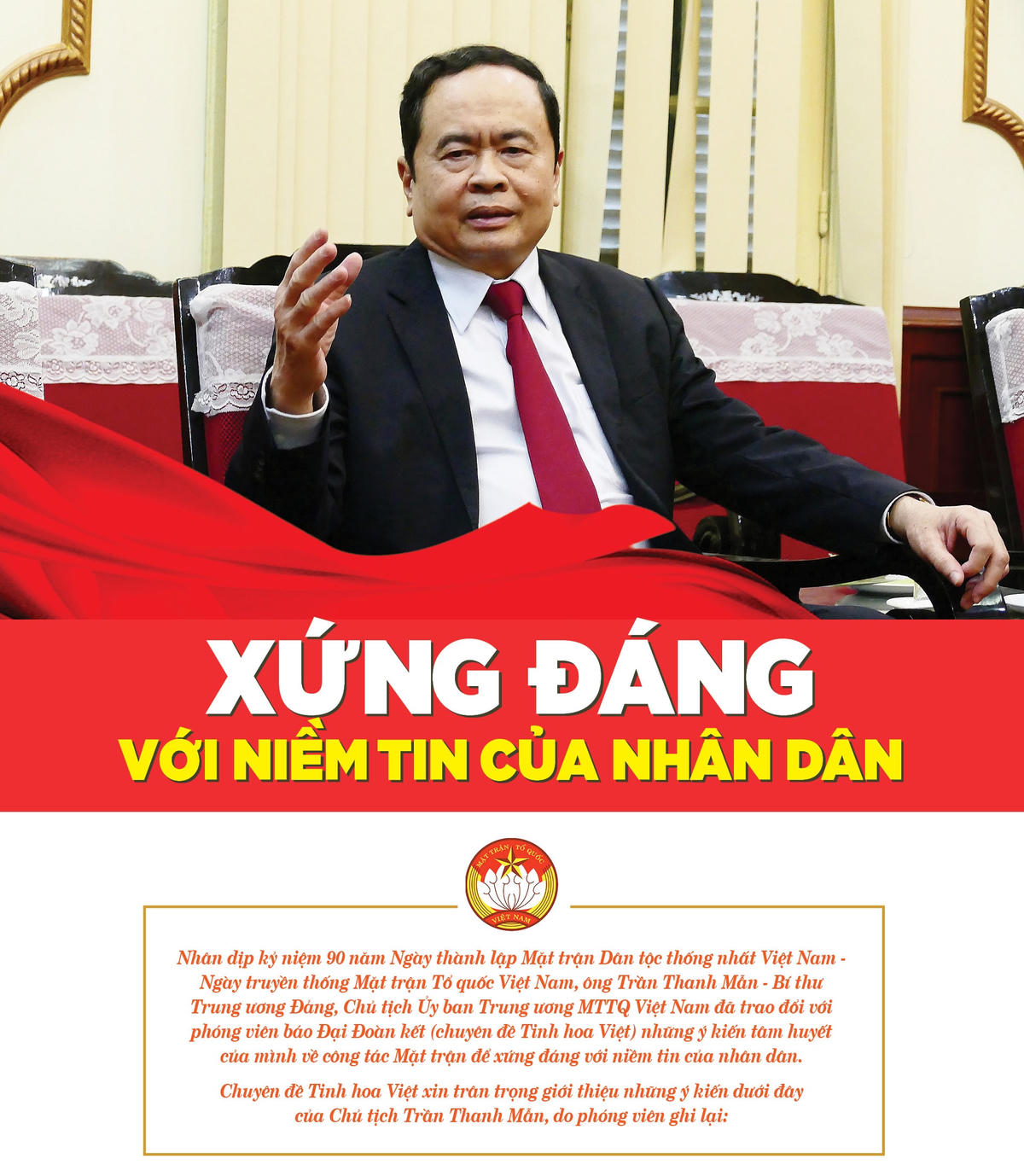 Xứng đáng với niềm tin của nhân dân