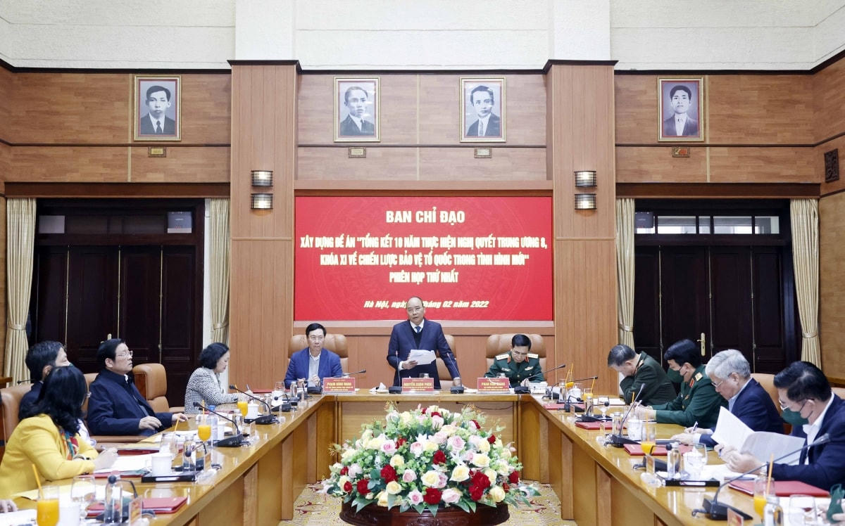 Chủ tịch nước Nguyễn Xuân Phúc phát biểu tại phiên họp. Ảnh: VOV