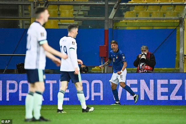 Immobile tỏa sáng trong chiến thắng của Italia trước Bắc Ireland.  