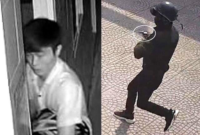 Hình ảnh nhận dạng nghi can xông vào cướp ngân hàng ở Bình Dương.  