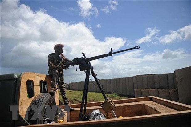 Binh sỹ Somalia được triển khai tại căn cứ quân sự Sanguuni, Somalia. Ảnh: AFP/TTXVN.