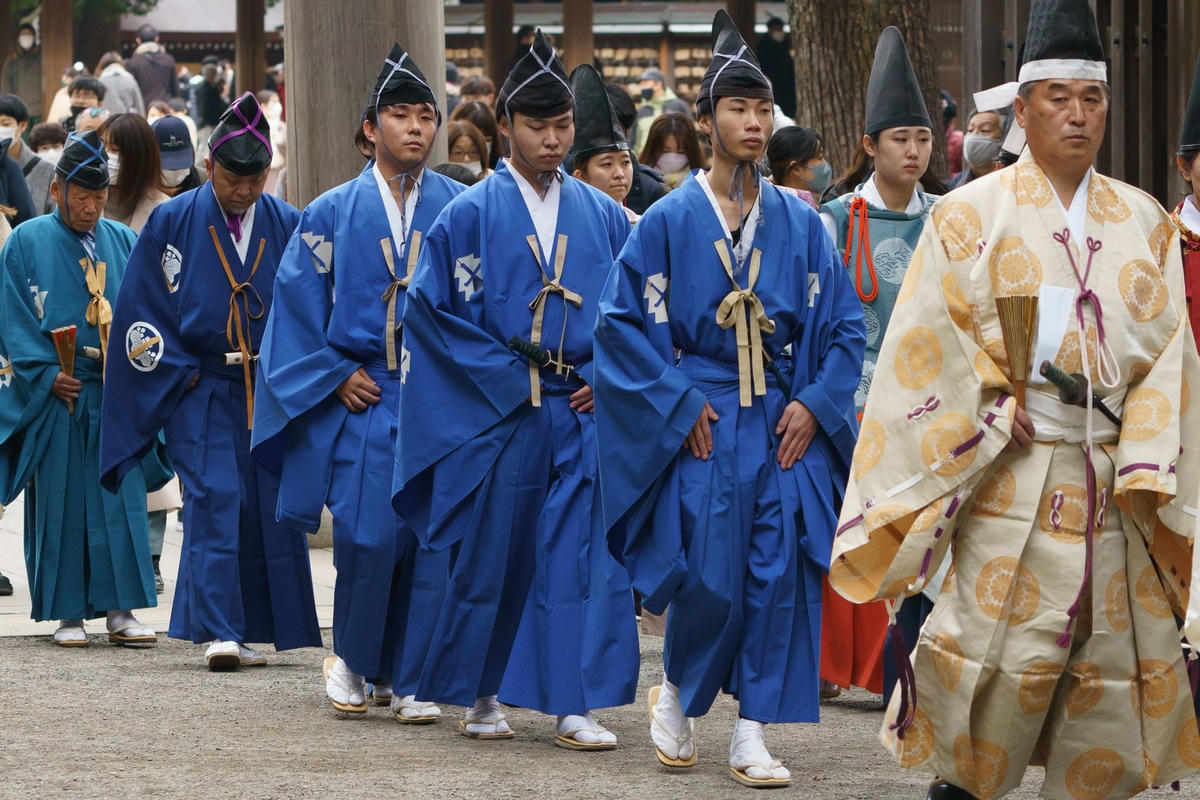 Ngày lễ trưởng thành tại đền Meiji Jingu ở Tokyo. Ảnh: Masatoshi Okauchi / Rex.