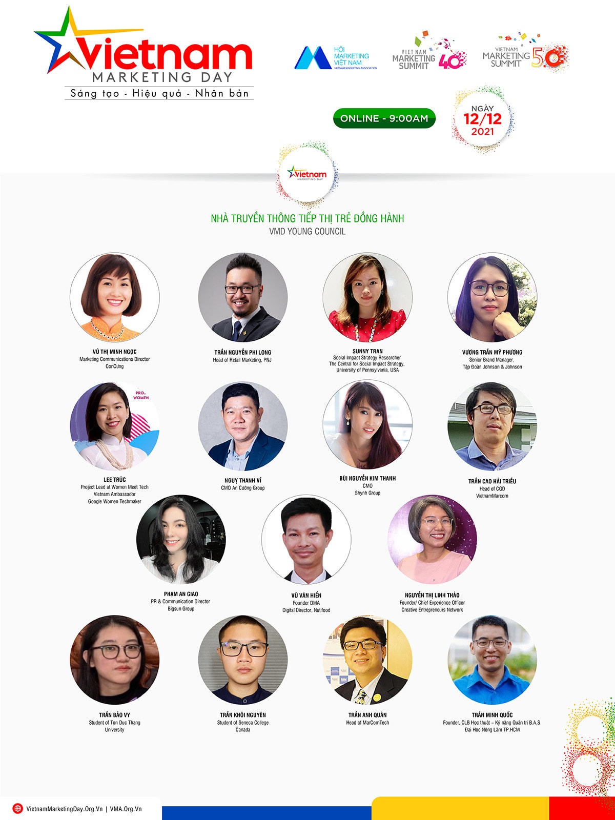 Nhà truyền thông tiếp thị trẻ đồng hành tại Vietnam Marketing Day 2021