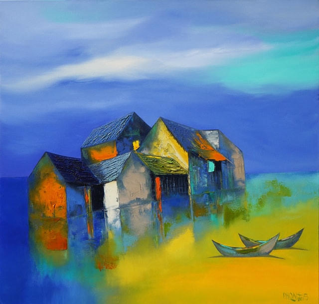 Tác phẩm Miền yêu thương của họa sĩ Đào Hải Phong.