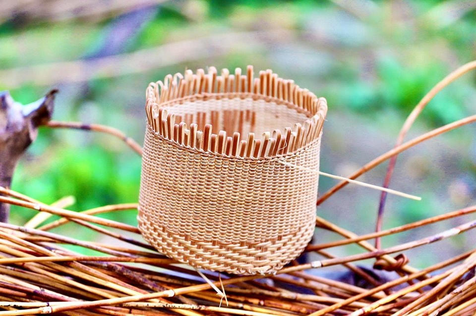 Một số sản phẩm đan lát của người Cơ Tu.