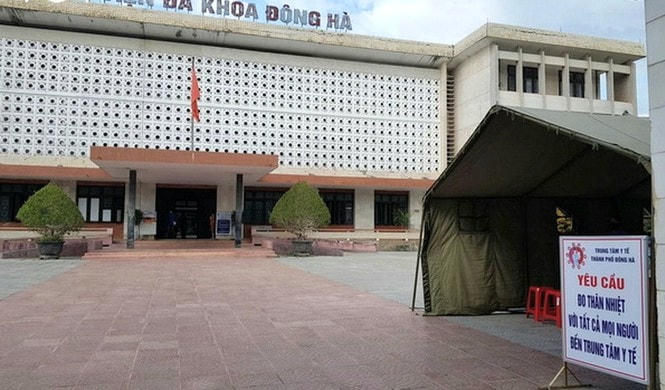 Trung tâm Y tế Đông Hà, nơi Phó Chủ tịch phường 5 cách ly. Ảnh H. Thành.