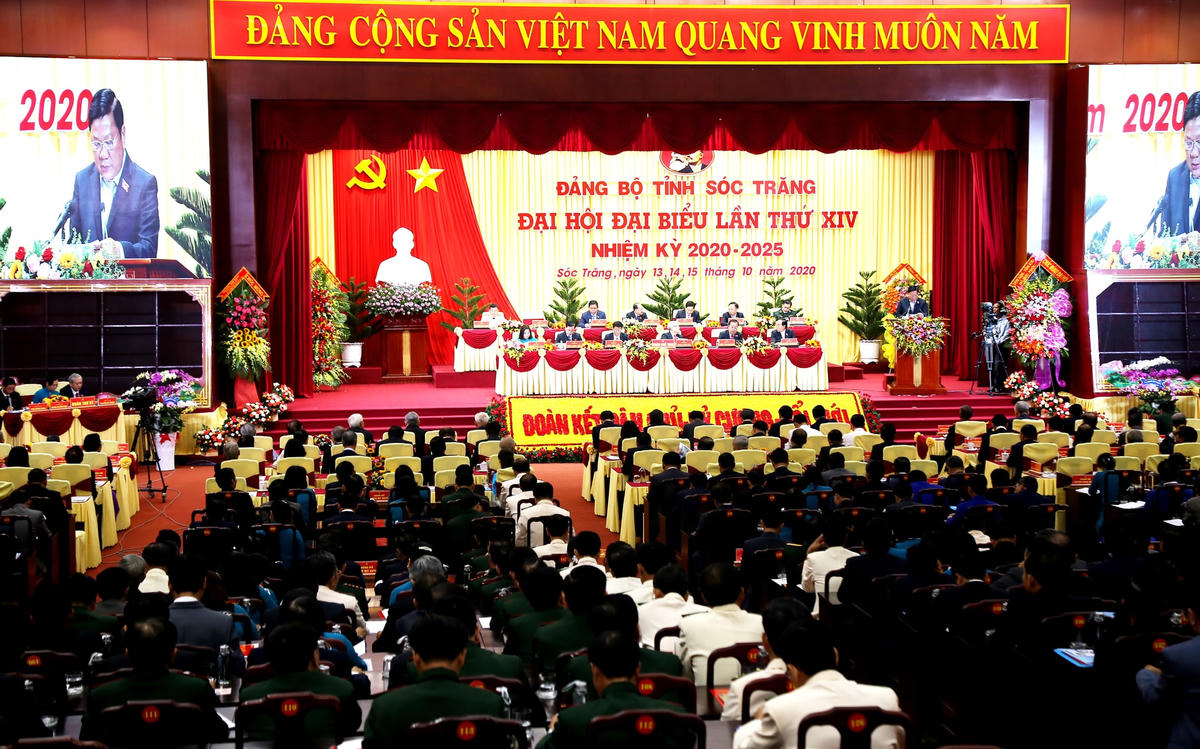 Quang cảnh Đại hội đại biểu Đảng bộ tỉnh Sóc Trăng.