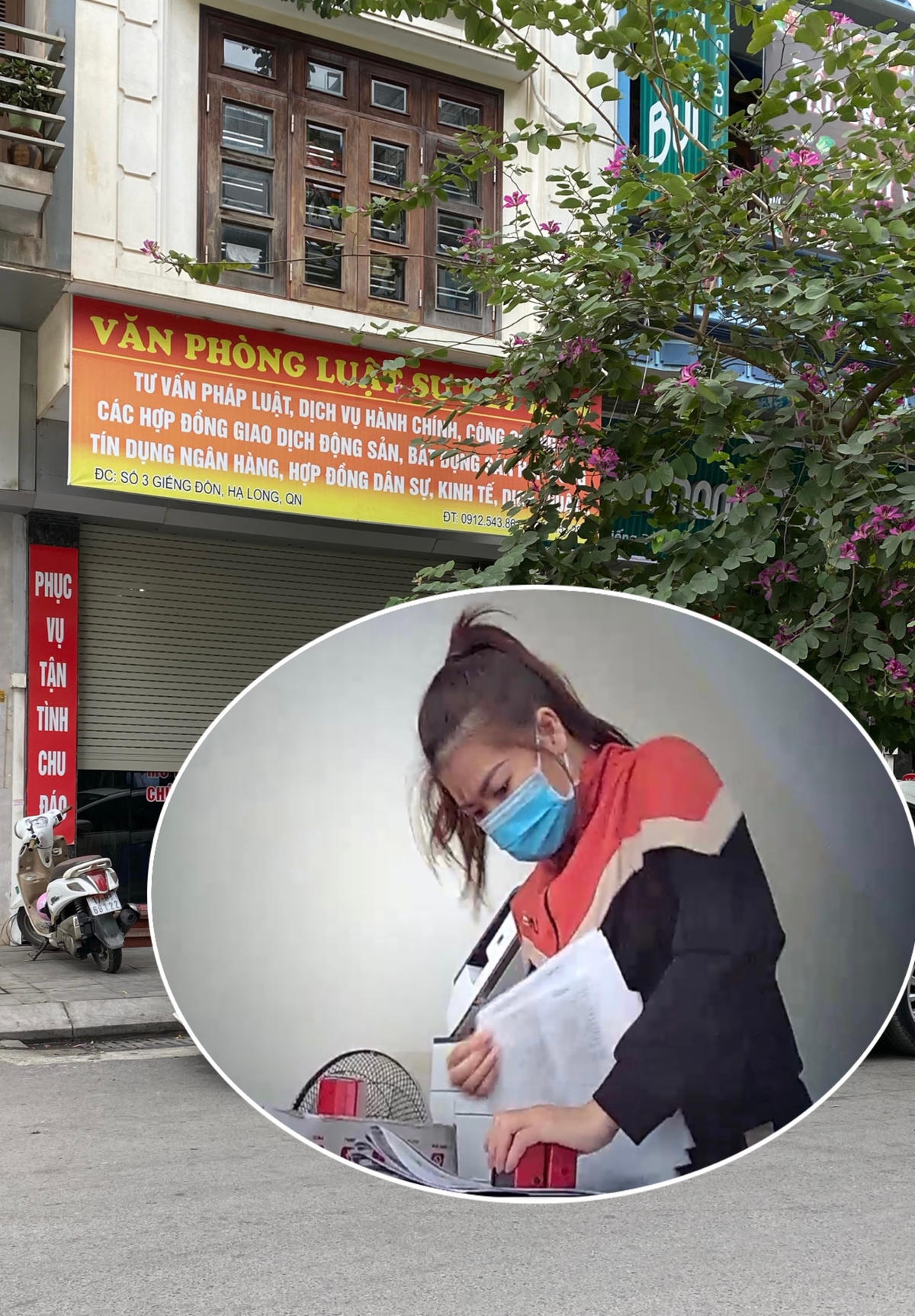 Văn phòng công chứng Mạc Văn Quang có trụ sở tại TP Uông Bí nhưng hoạt động công chứng trái phép ở TP Hạ Long và “núp bóng” Văn phòng luật sư Kết Liên ở phố Giếng Đồn.  