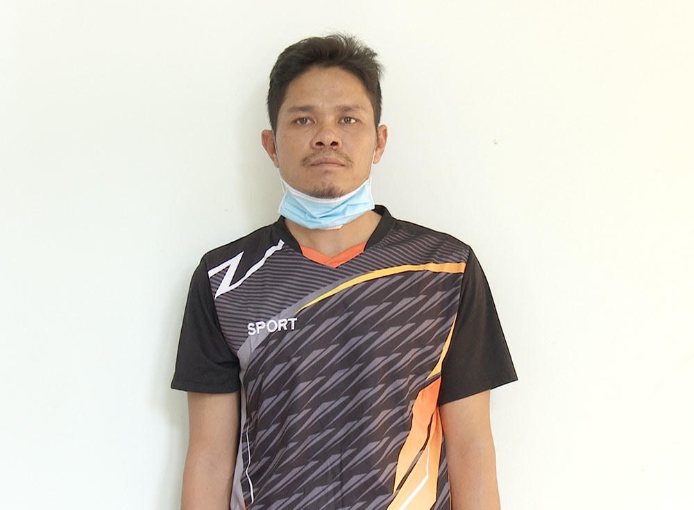 Đặng Thanh Tùng tại cơ quan công an. Ảnh: A.V