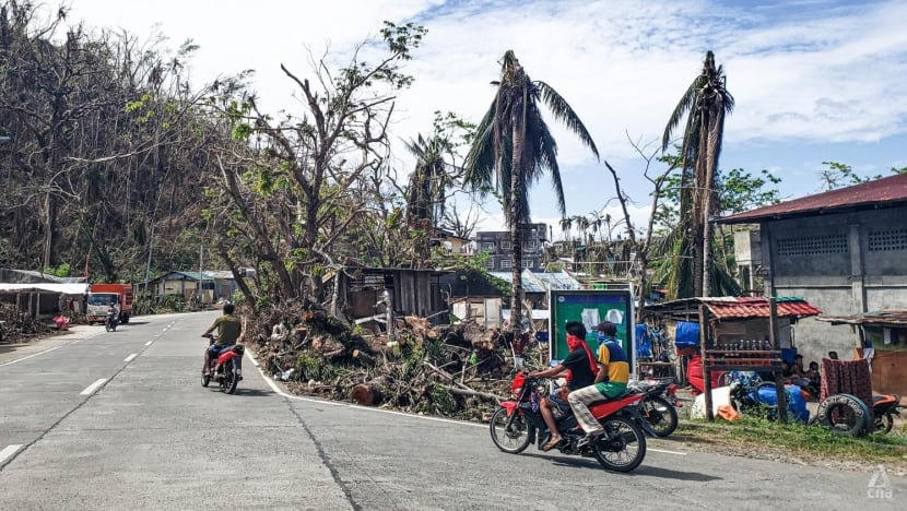 Phía Nam đảo Leyte đã bị tấn công bởi một cơn bão mạnh khác, chỉ vài ngày trước lễ Giáng sinh. Ảnh: CNA.