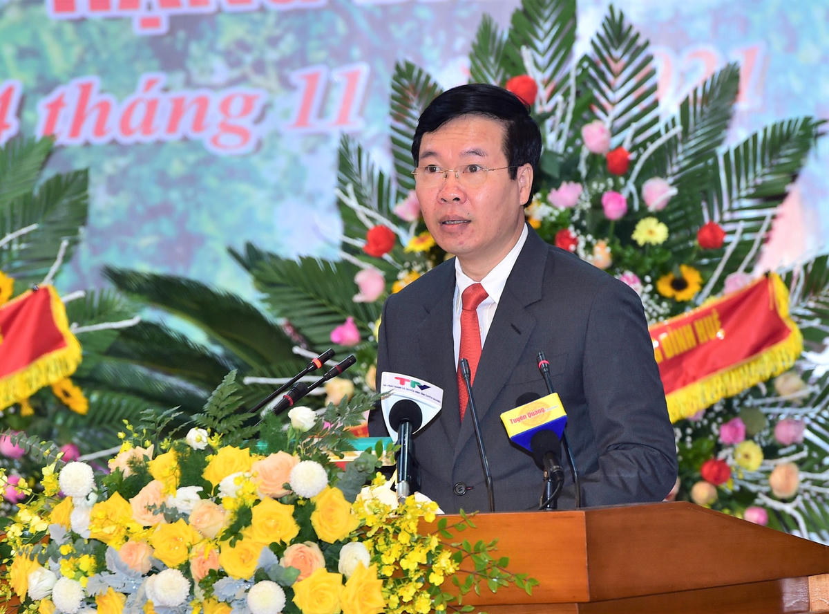 Ủy viên Bộ Chính trị, Thường trực Ban Bí thư Võ Văn Thưởng phát biểu tại lễ kỷ niệm.