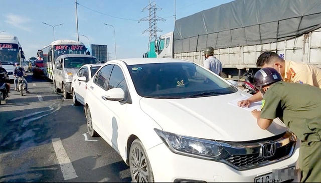 Hiện trường vụ tai nạn.