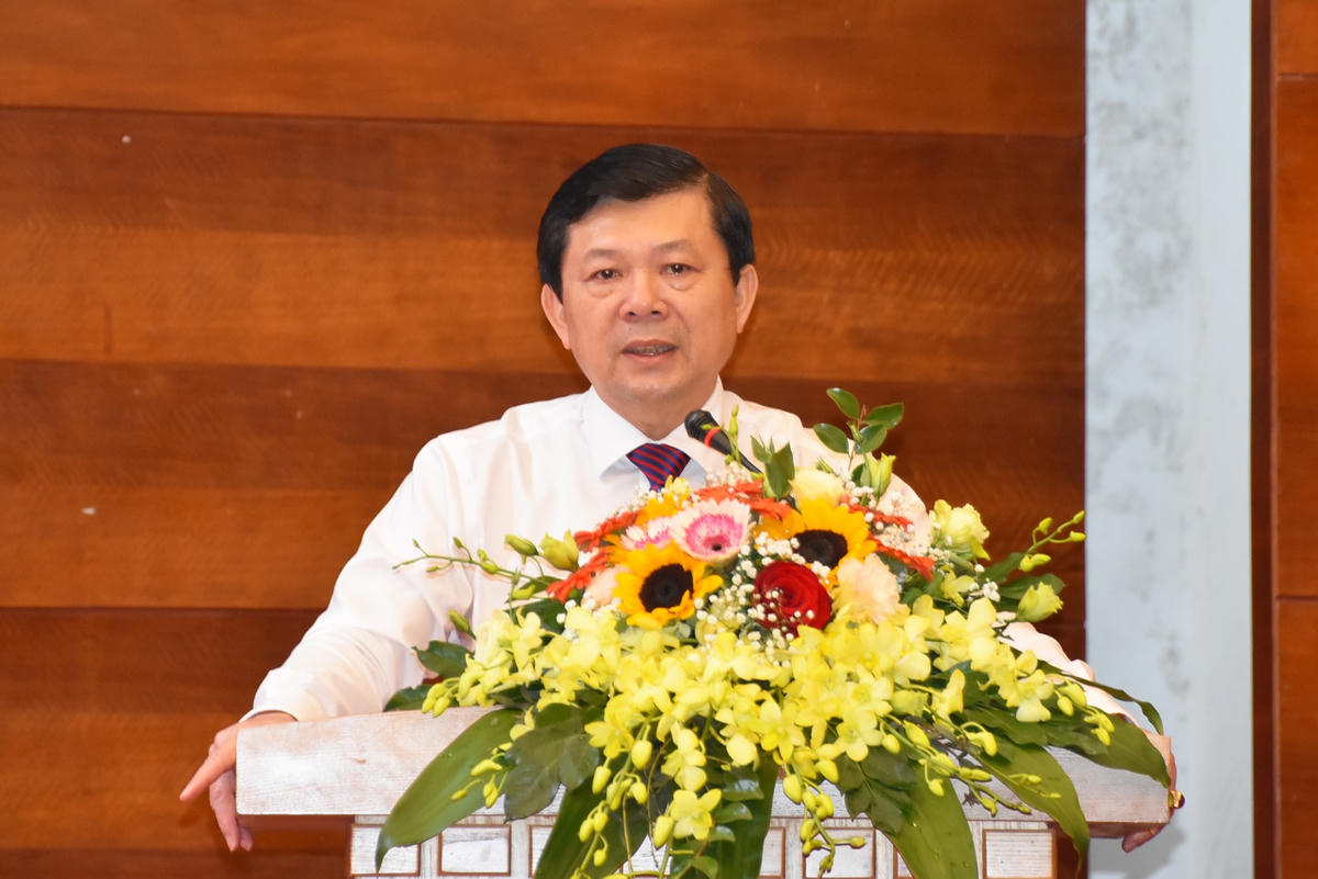 Phó Chủ tịch UBTƯ MTTQ Việt Nam Nguyễn Hữu Dũng phát biểu tại buổi lễ.