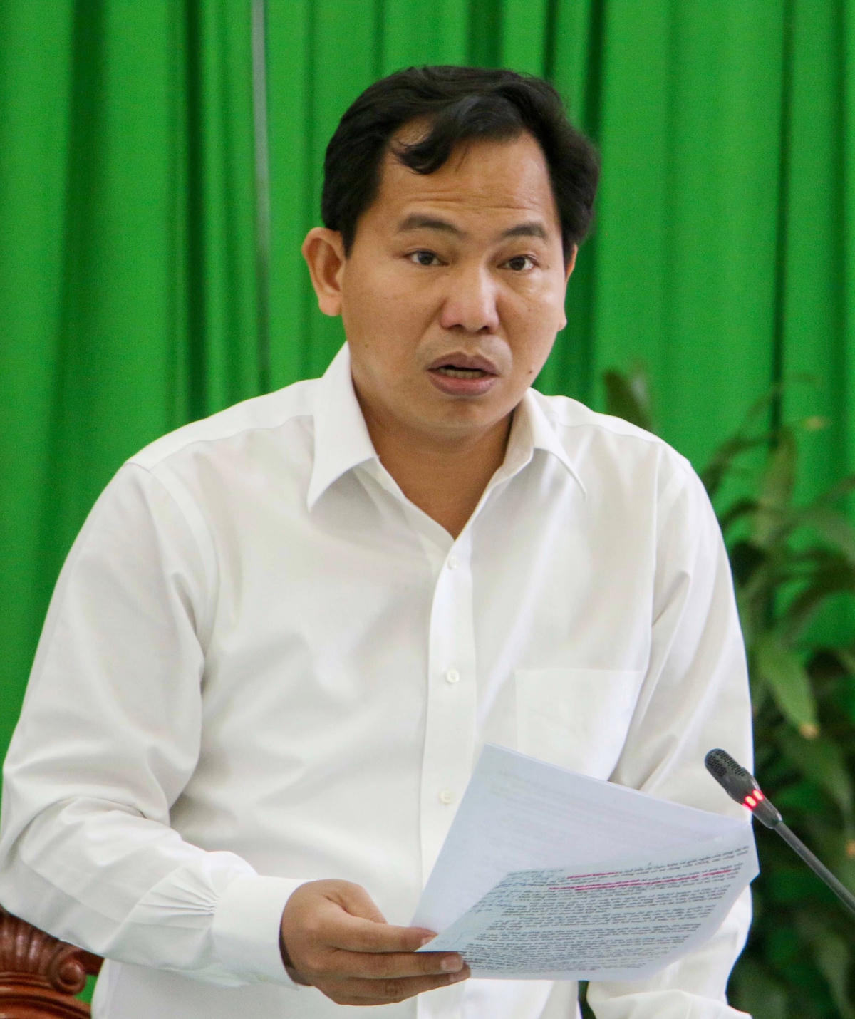 Chủ tịch UBND Thành phố Cần Thơ Lê Quang Mạnh phát biểu 