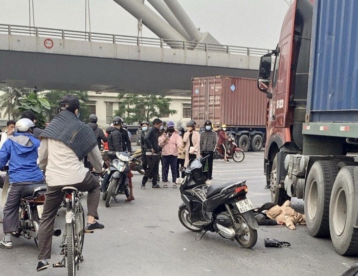Hiện trường vụ tai nạn.