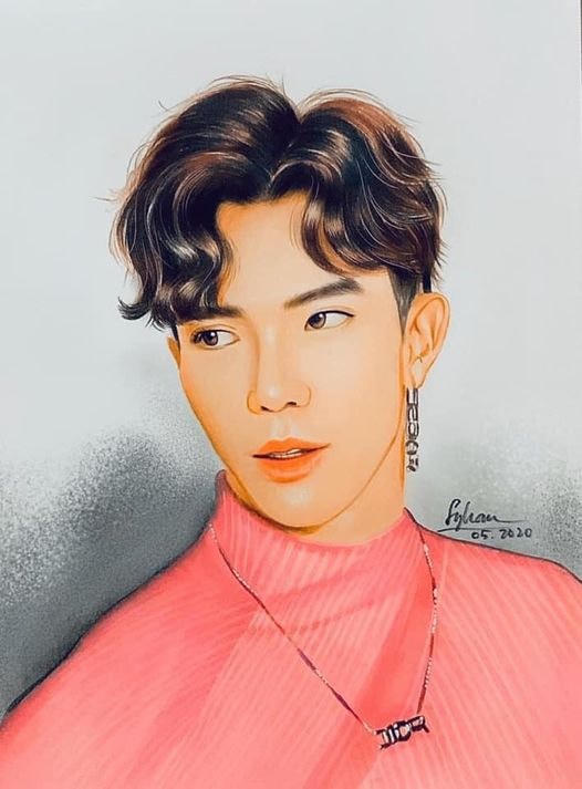 Eric khoe tranh vẽ chân dung tuyệt đẹp.