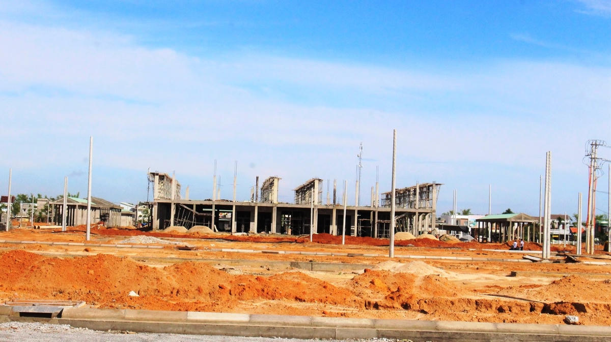 Một góc Dự án KDC phố chợ Chiên Đàn.