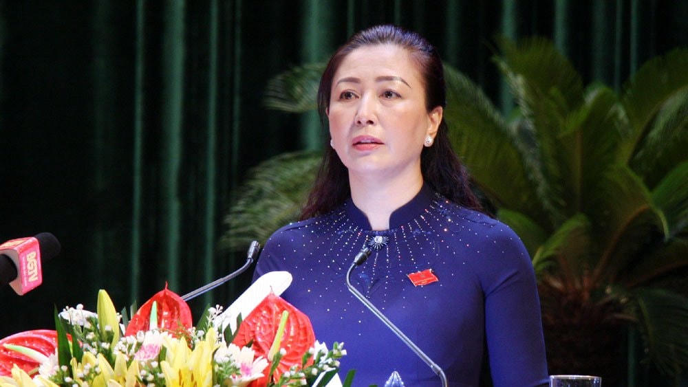 Tân Chủ tịch HĐND tỉnh Bắc Giang Lê Thị Thu Hồng. Nguồn: T.A.